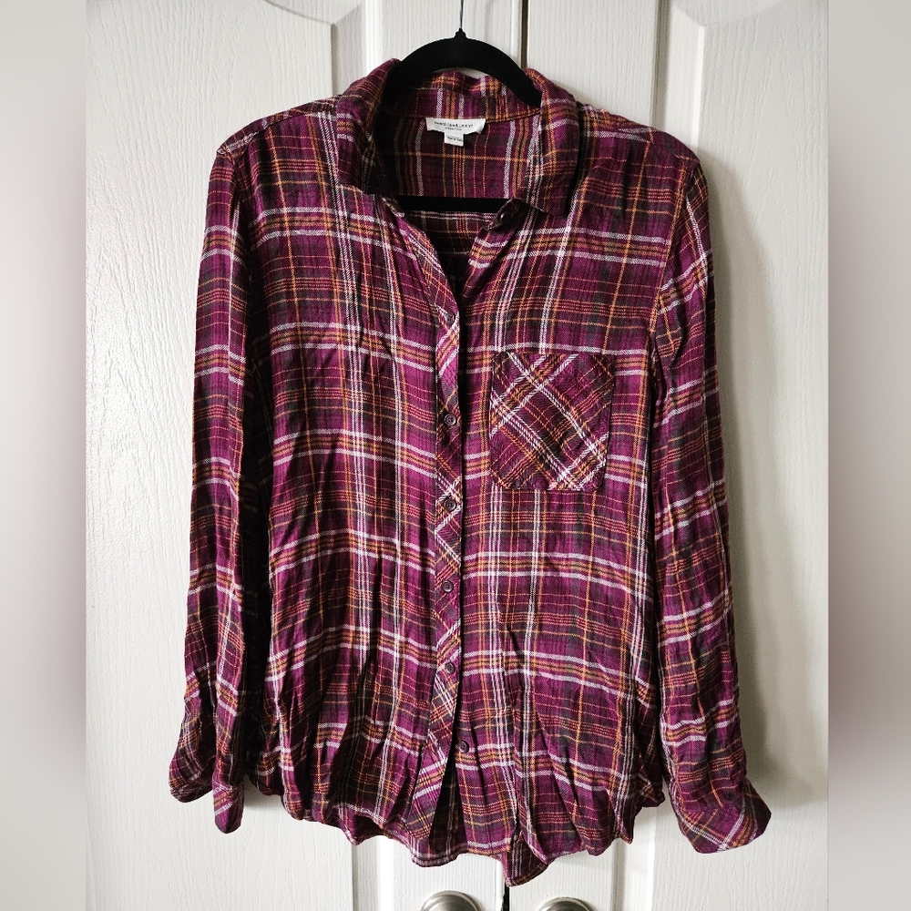 Beach Lunch Lounge plaid shirt, medium